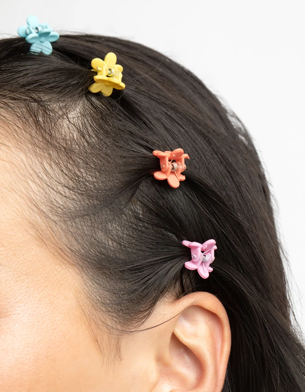 90s Multi Mini Flower Claw Clip Pack