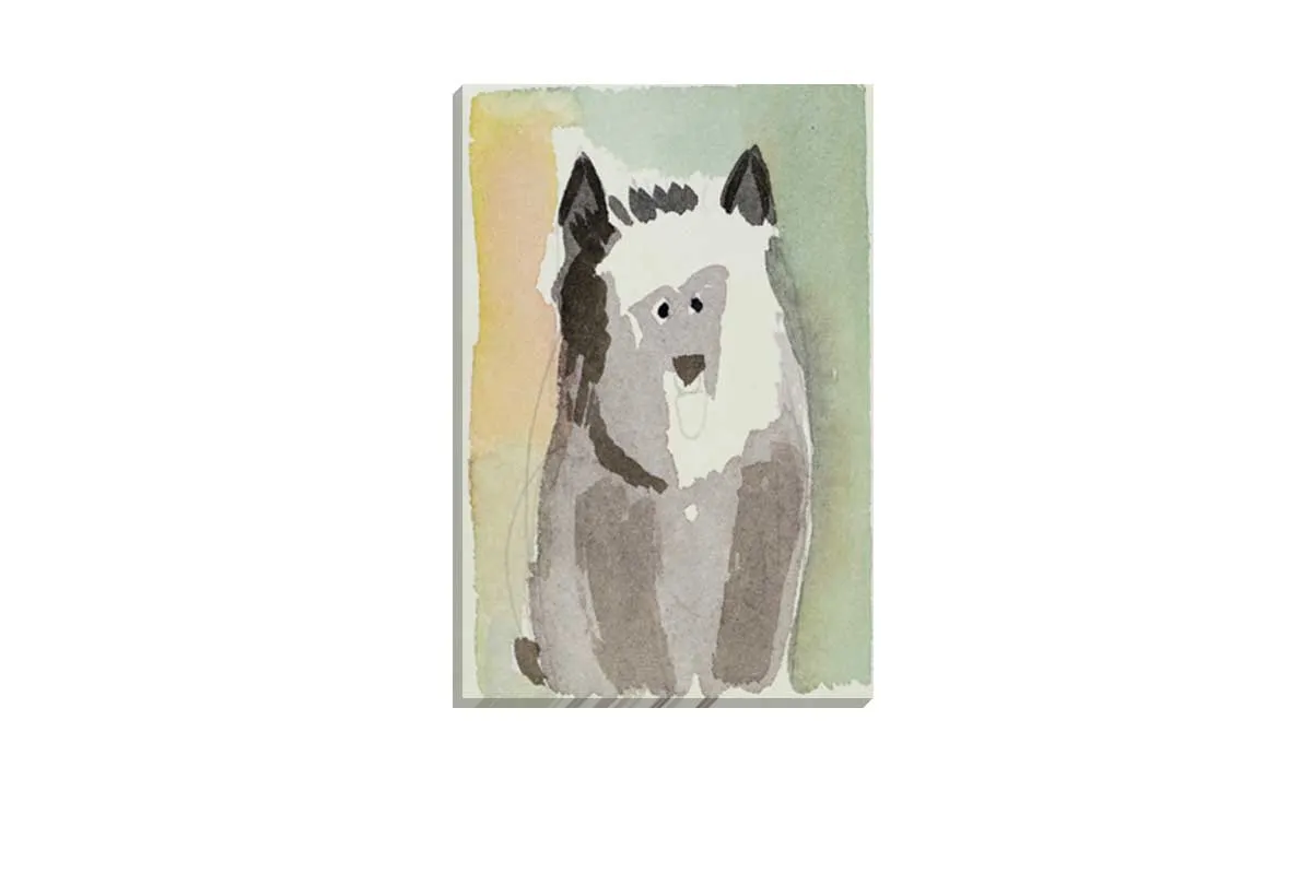 Abstract Dog Watercolour | Canvas Wall Art Print