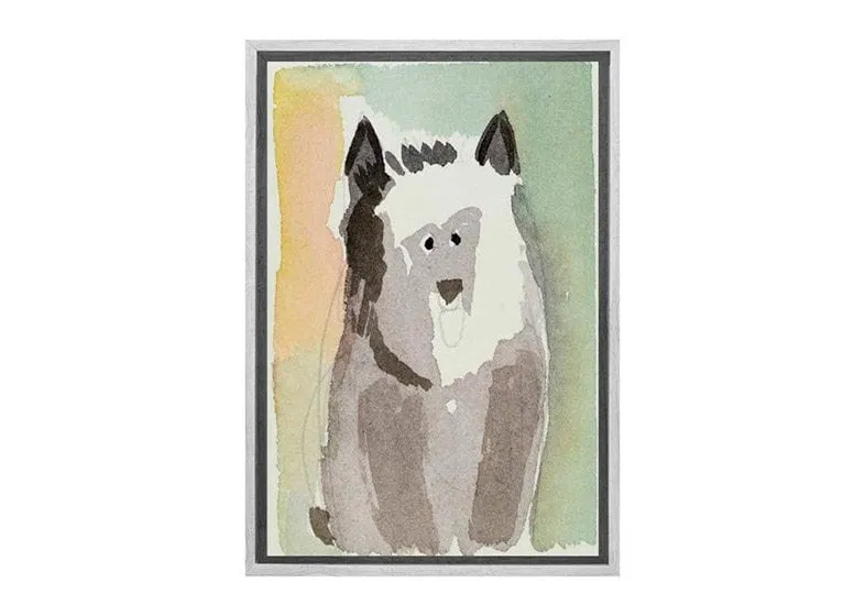 Abstract Dog Watercolour | Canvas Wall Art Print