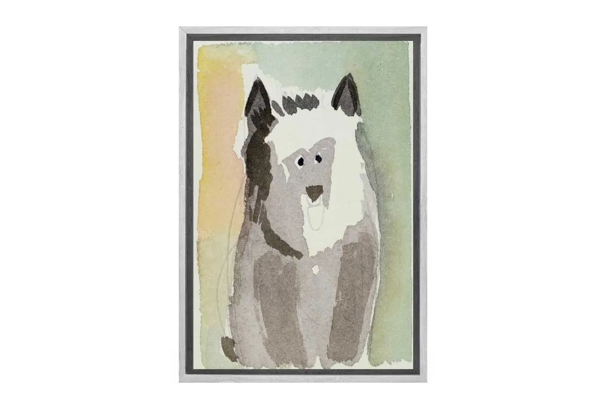 Abstract Dog Watercolour | Canvas Wall Art Print