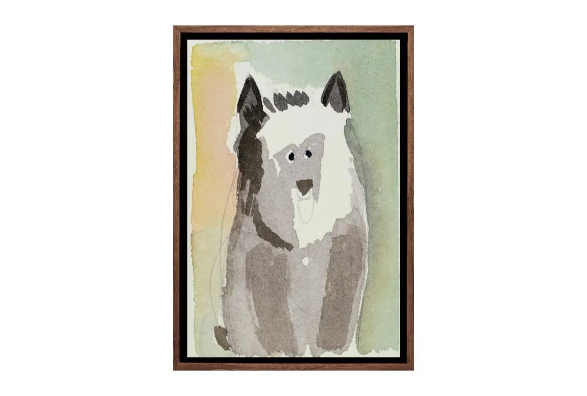 Abstract Dog Watercolour | Canvas Wall Art Print