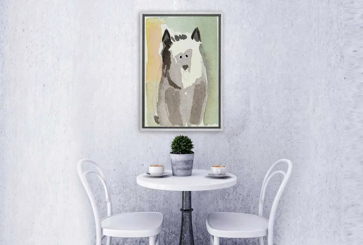 Abstract Dog Watercolour | Canvas Wall Art Print