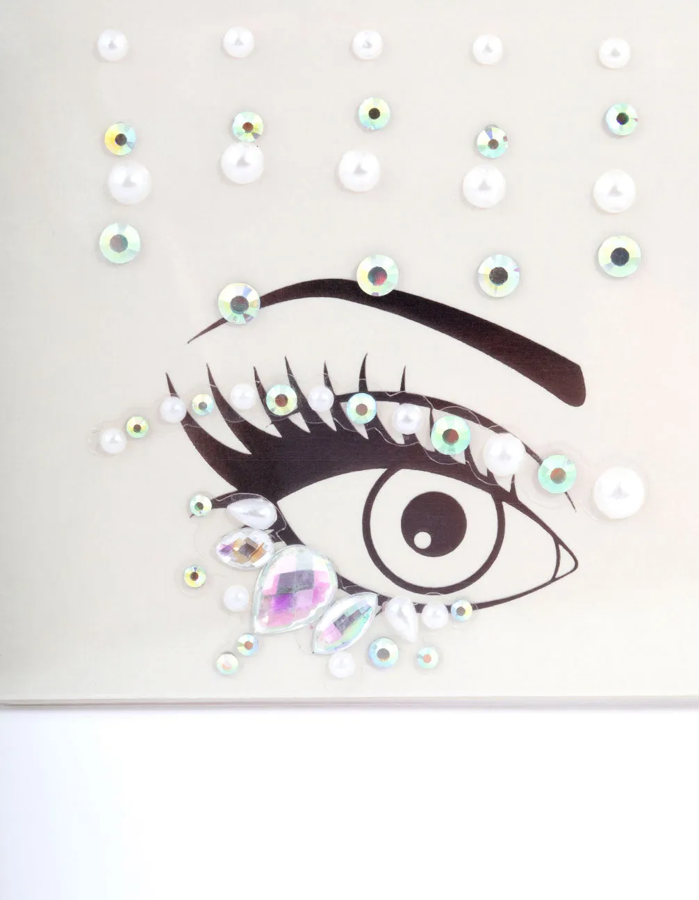 Acrylic Diamante Pearl Face Jewels