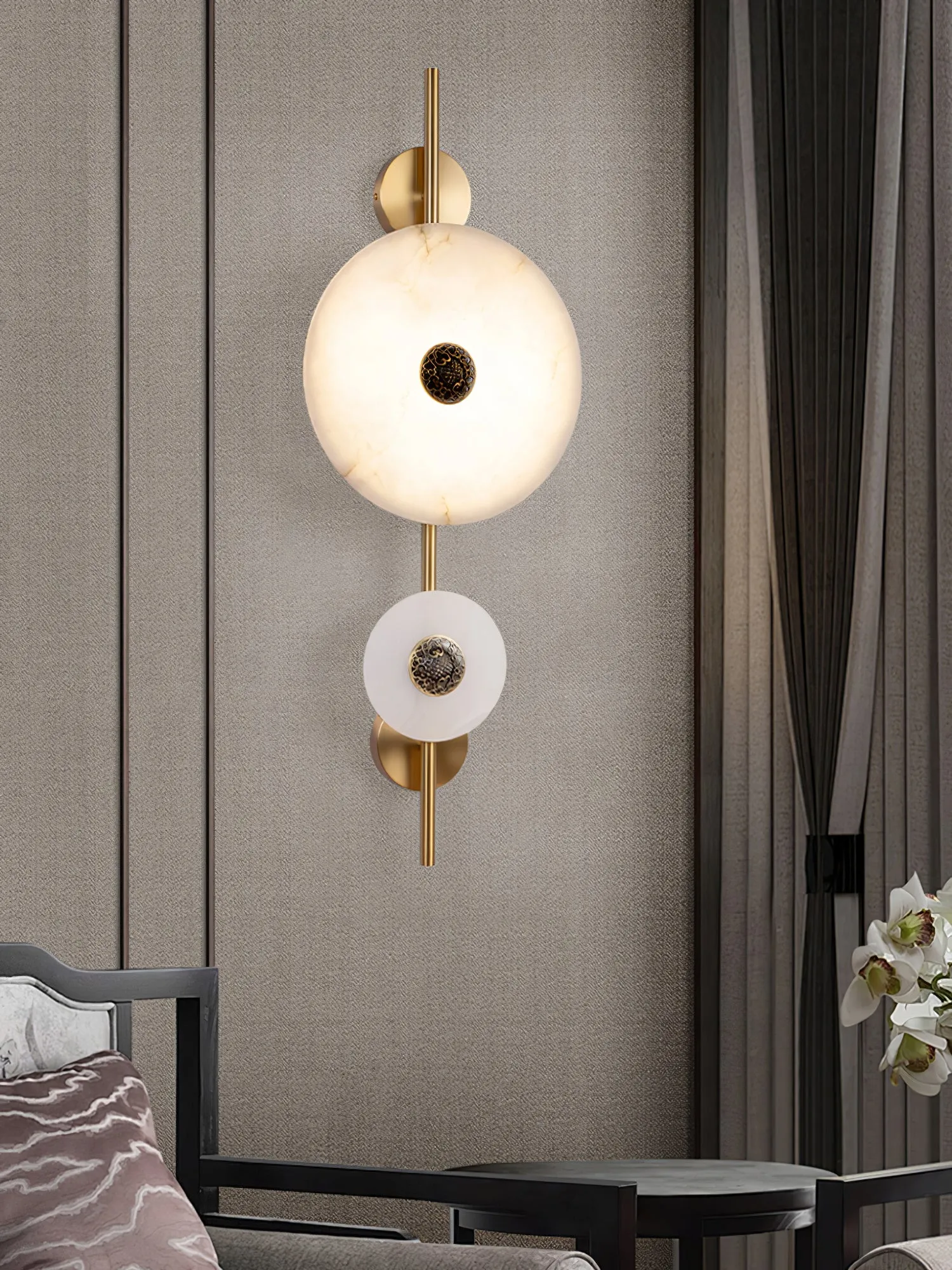 Alabaster Eclipse Wall Light