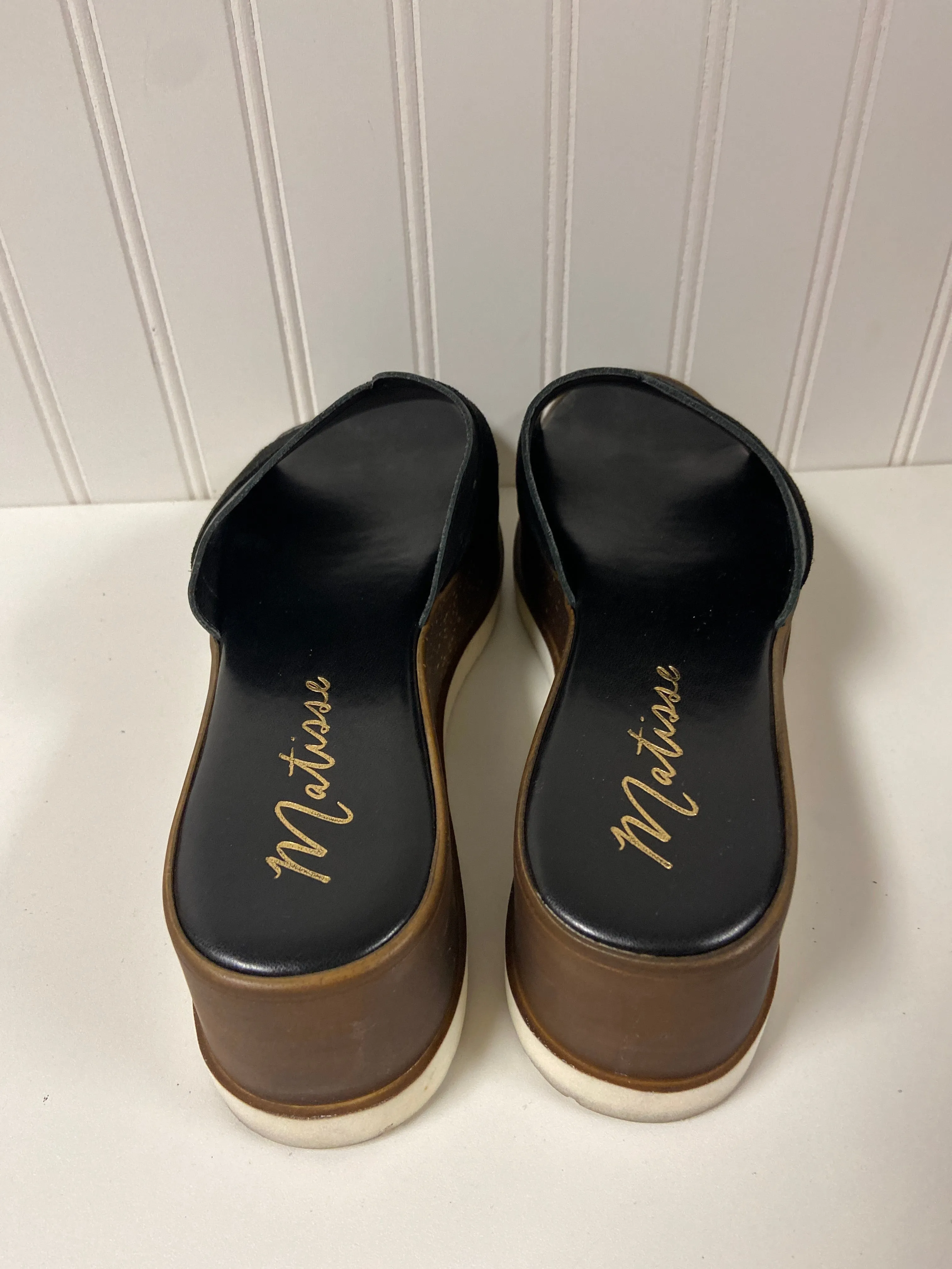 Black Sandals Heels Platform Matisse, Size 8