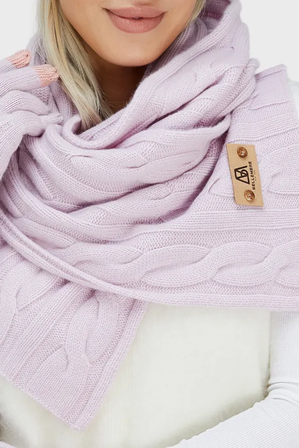 Cable-Knit Unisex Cashmere Scarves