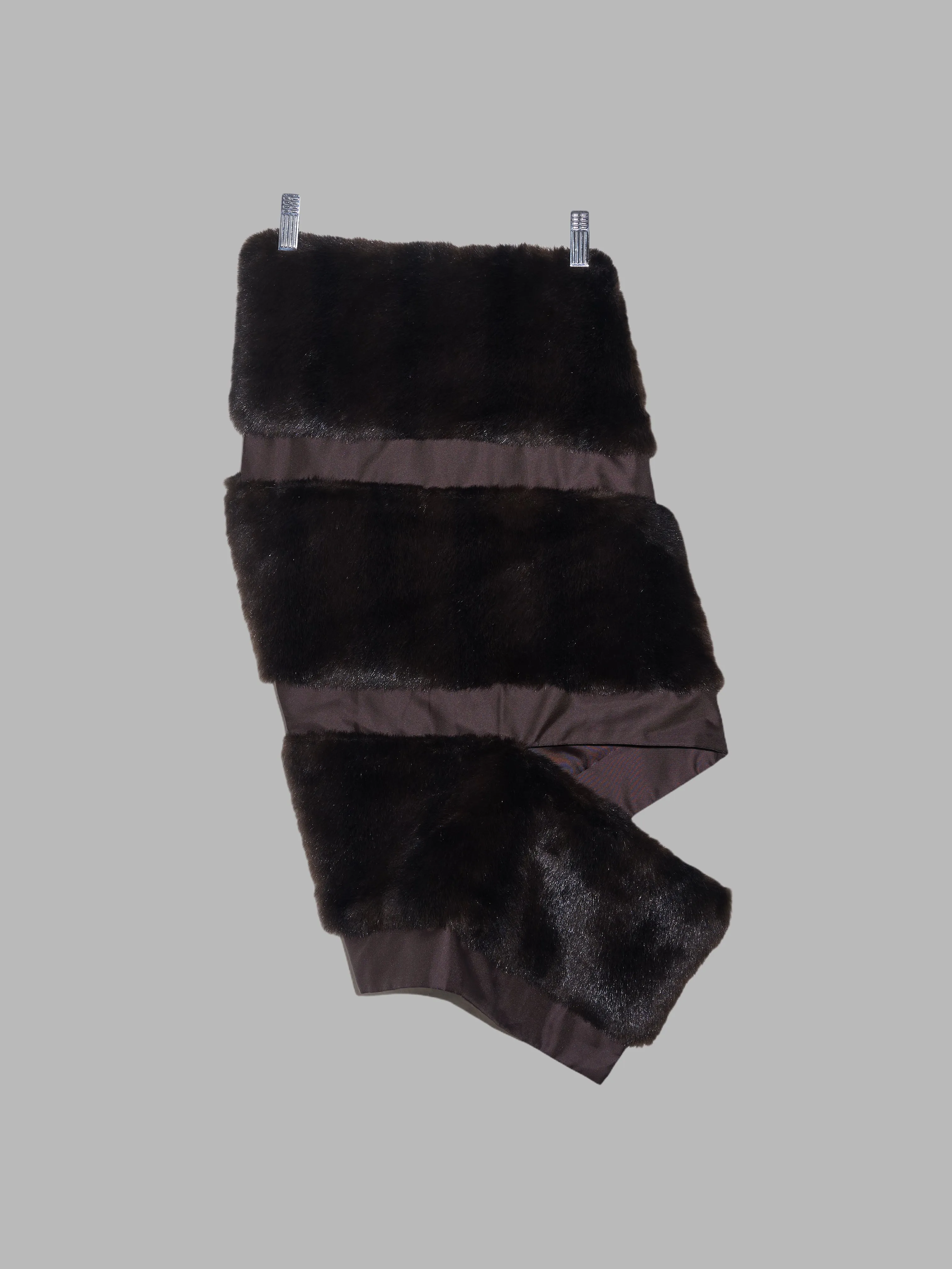 Comme des Garcons AW1997 brown acrylic faux fur snood or neck warmer