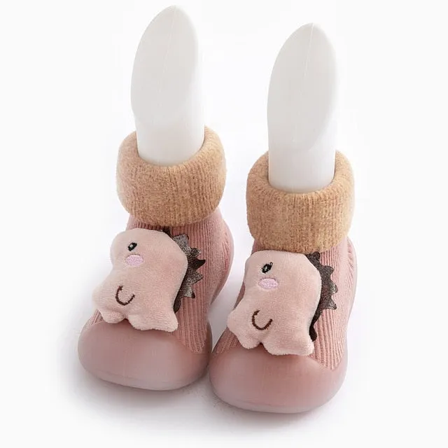 Cute baby sock shoes for winter thick cotton animal styles