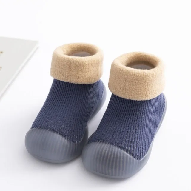 Cute baby sock shoes for winter thick cotton animal styles