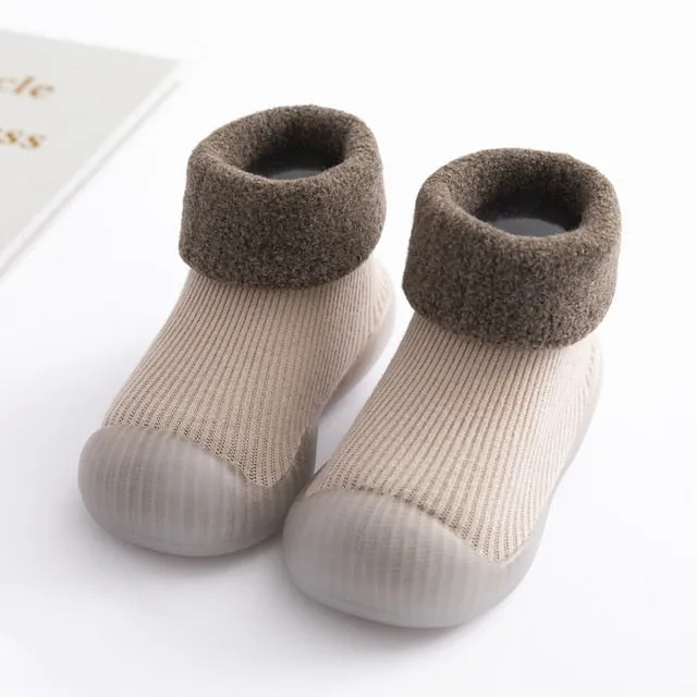 Cute baby sock shoes for winter thick cotton animal styles