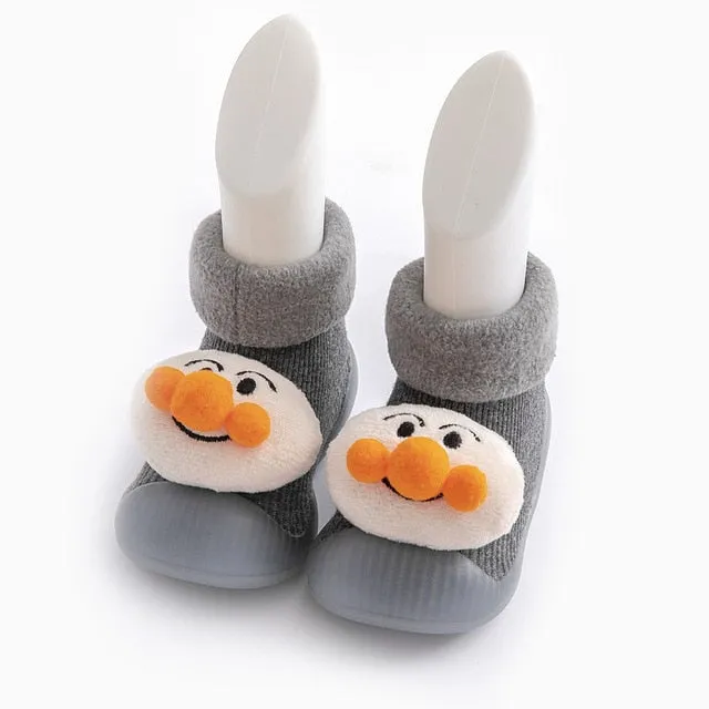 Cute baby sock shoes for winter thick cotton animal styles