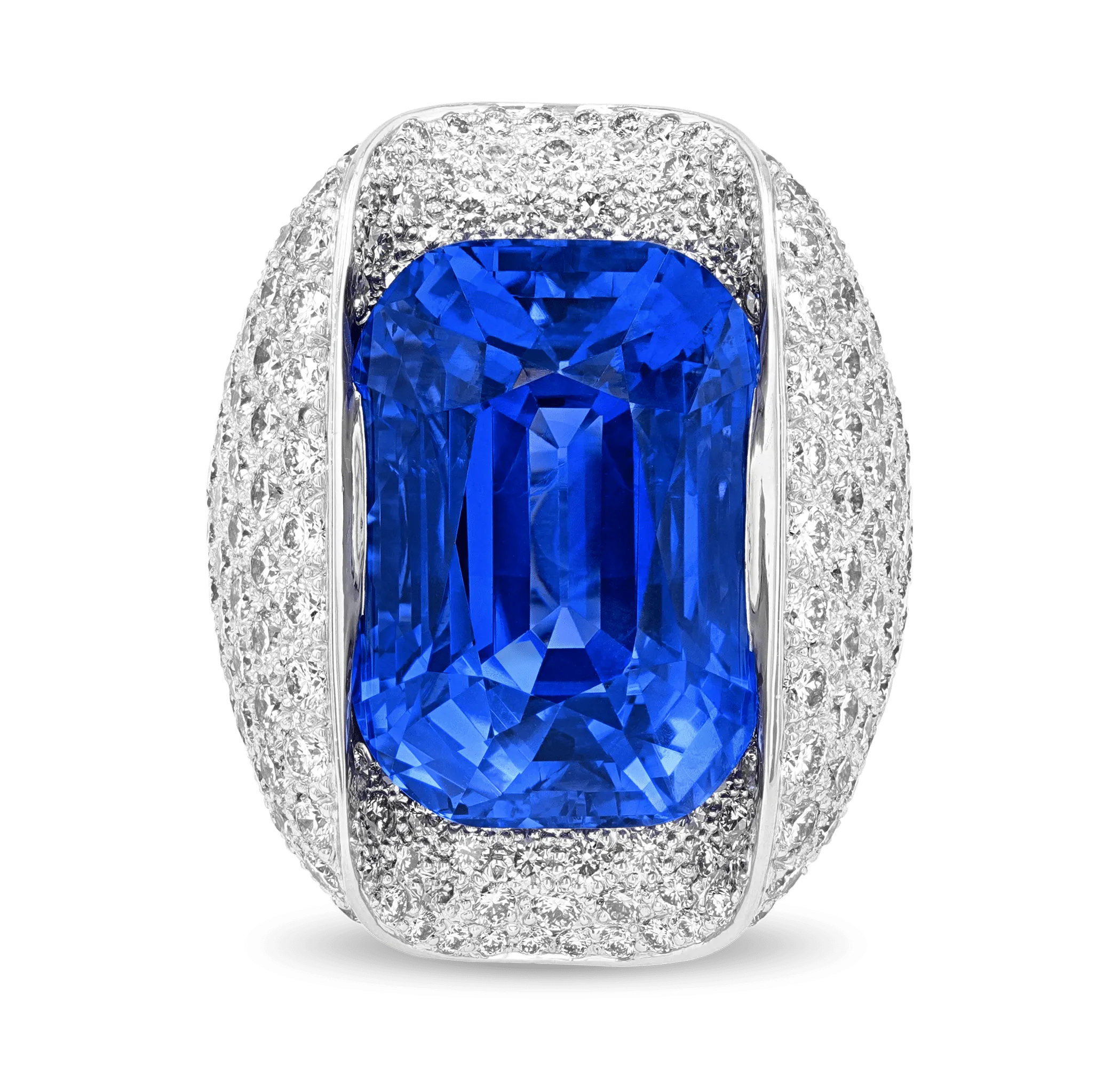 David Webb Untreated Ceylon Sapphire Ring, 40.08 Carats