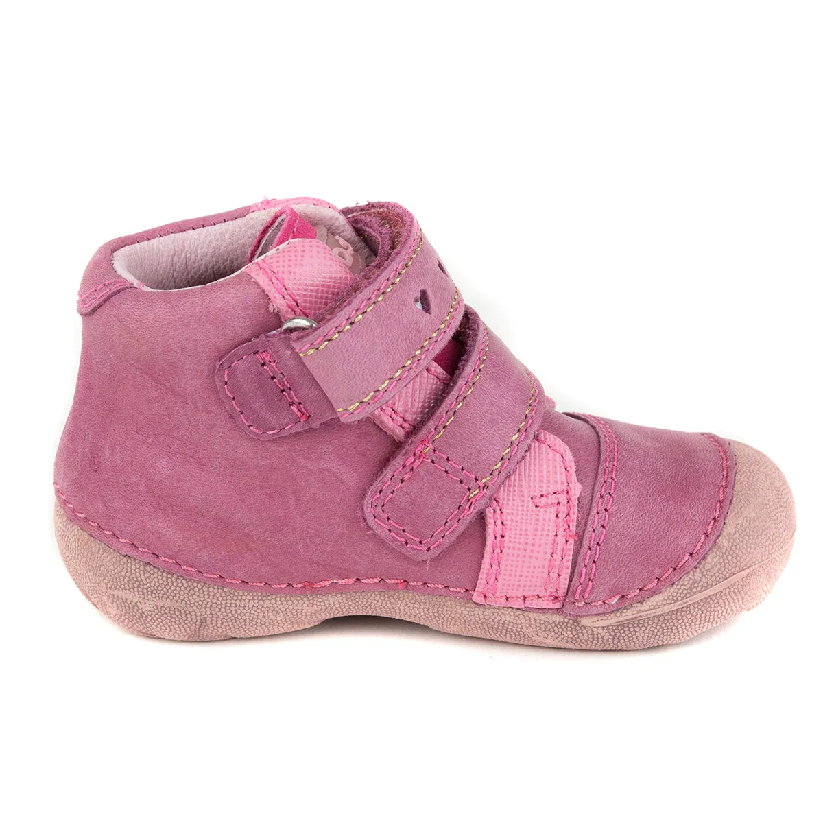 D.D. Step toddler girl shoes dark pink with hearts size US 4-8