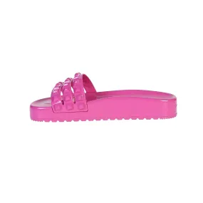 Franco 3 Strap Slide Sandals - Fuchsia