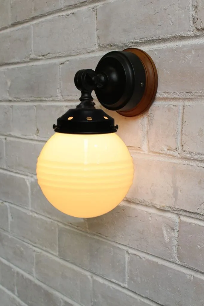 Glass Ball Swivel Wall Light