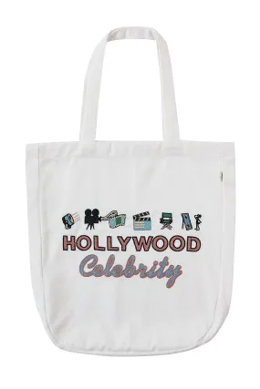 Hollywood Celebrity Embroidered Tote Bag