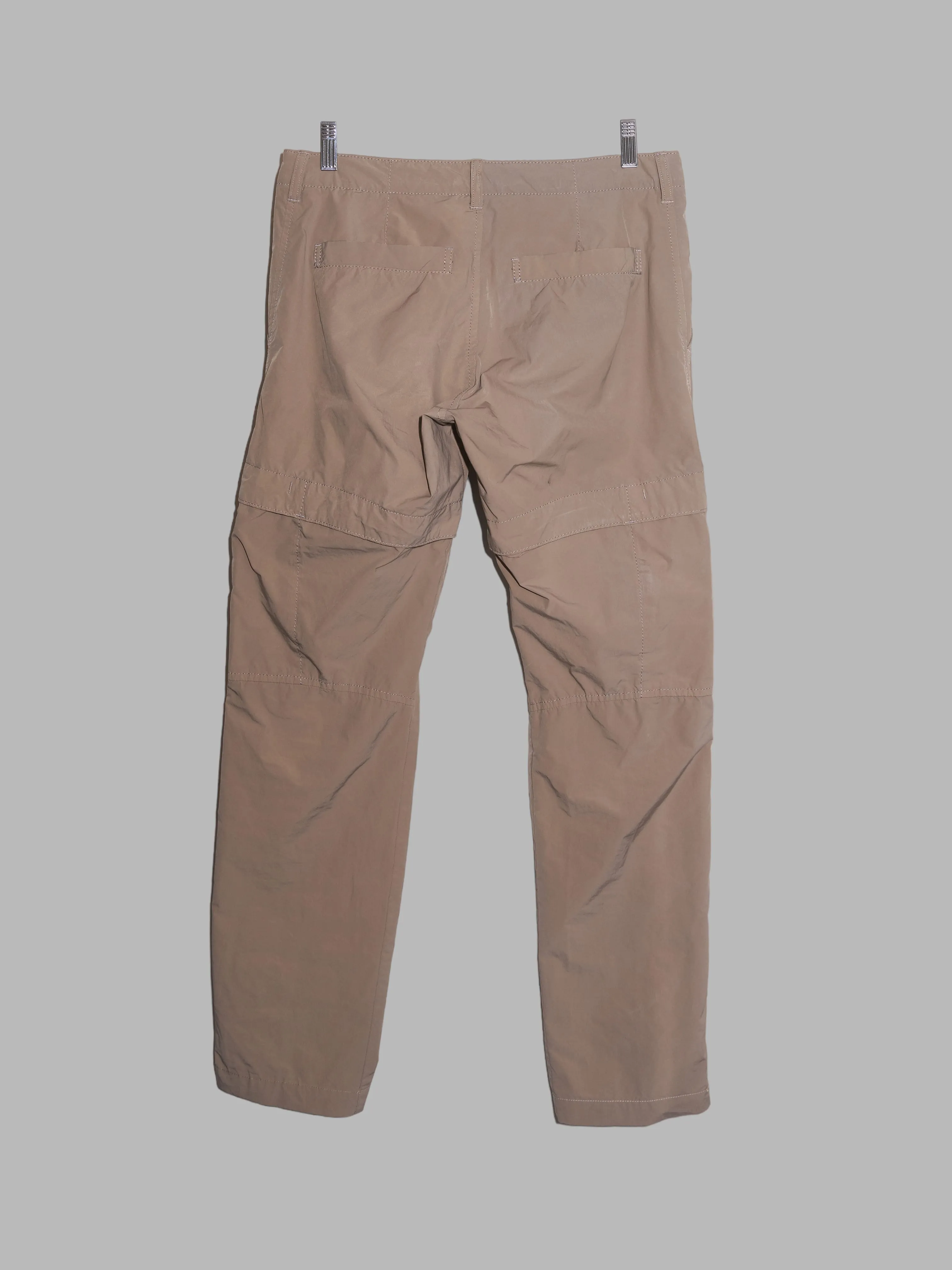 Issey Miyake Men spring 2012 beige polyester nylon slim cargo pants - size 2 S M