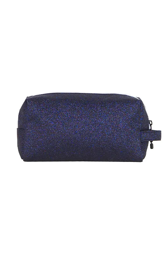 Mystic Navy Rebel Makeup Bag with White Zipper