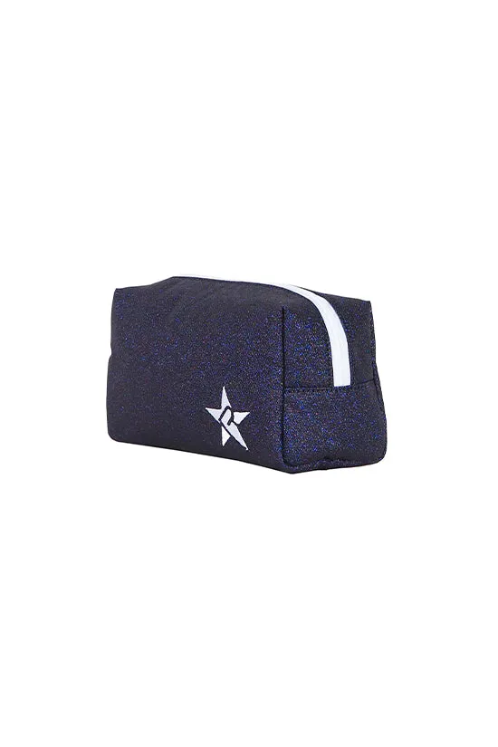 Mystic Navy Rebel Makeup Bag with White Zipper