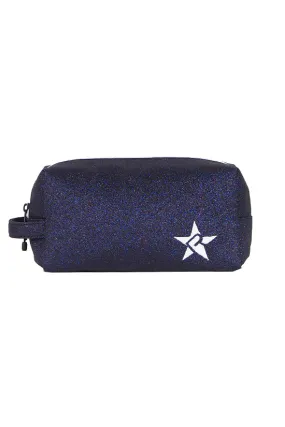 Mystic Navy Rebel Makeup Bag with White Zipper