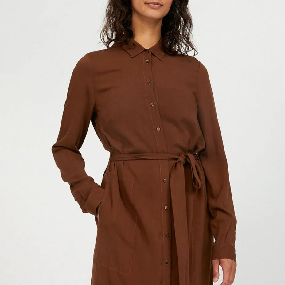 SAIGAA Brown Dress in LENZING ECOVERO