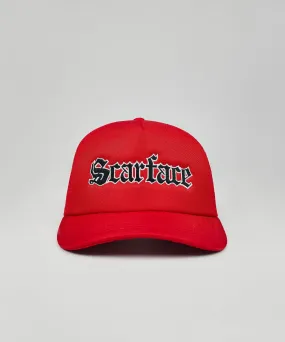 Scarface Embroidered Trucker Hat - Red