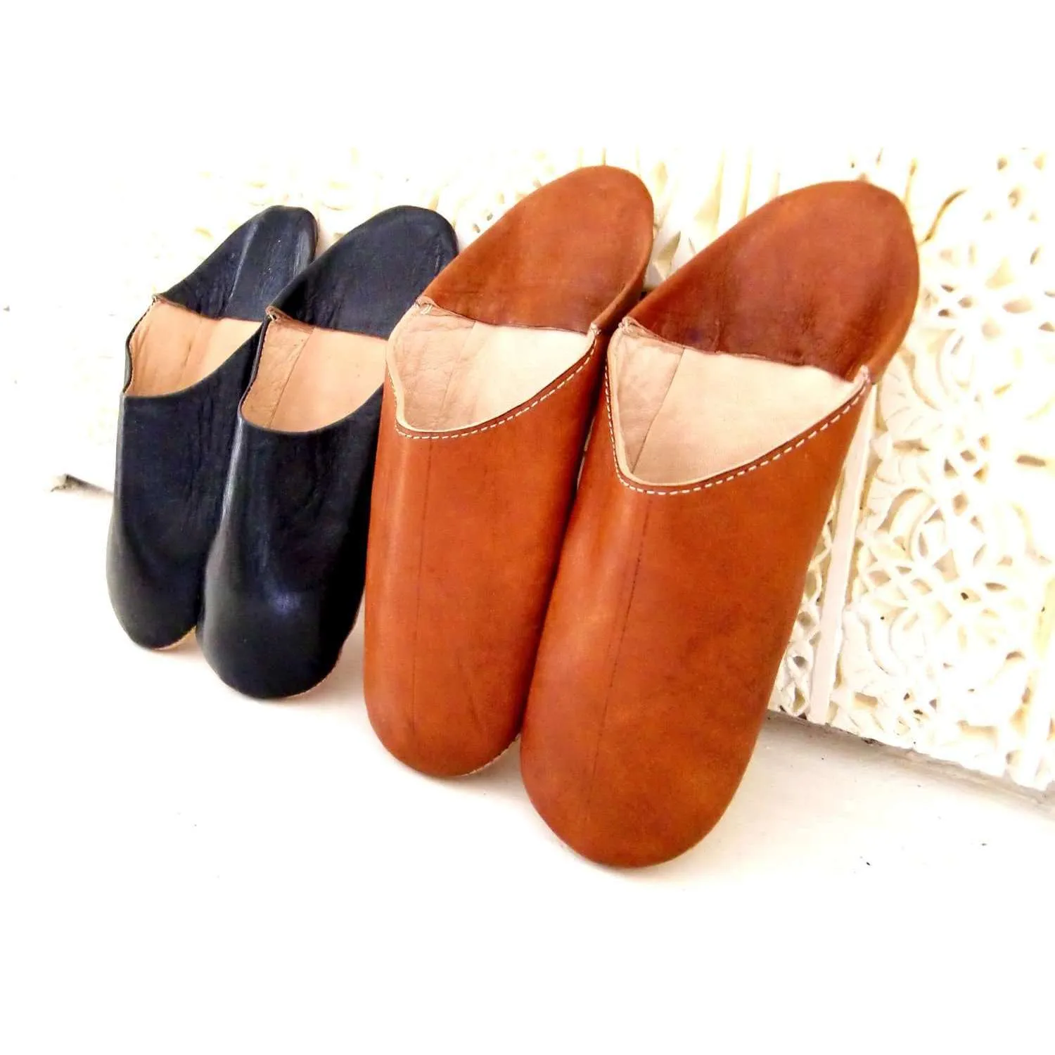 Tan Coloured Babouche Slippers -for gifts