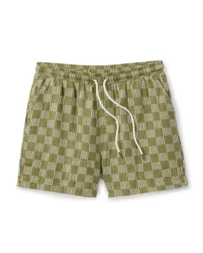 The Grenadine Crinkle Gauze Shorts - Berdea Palermo Print