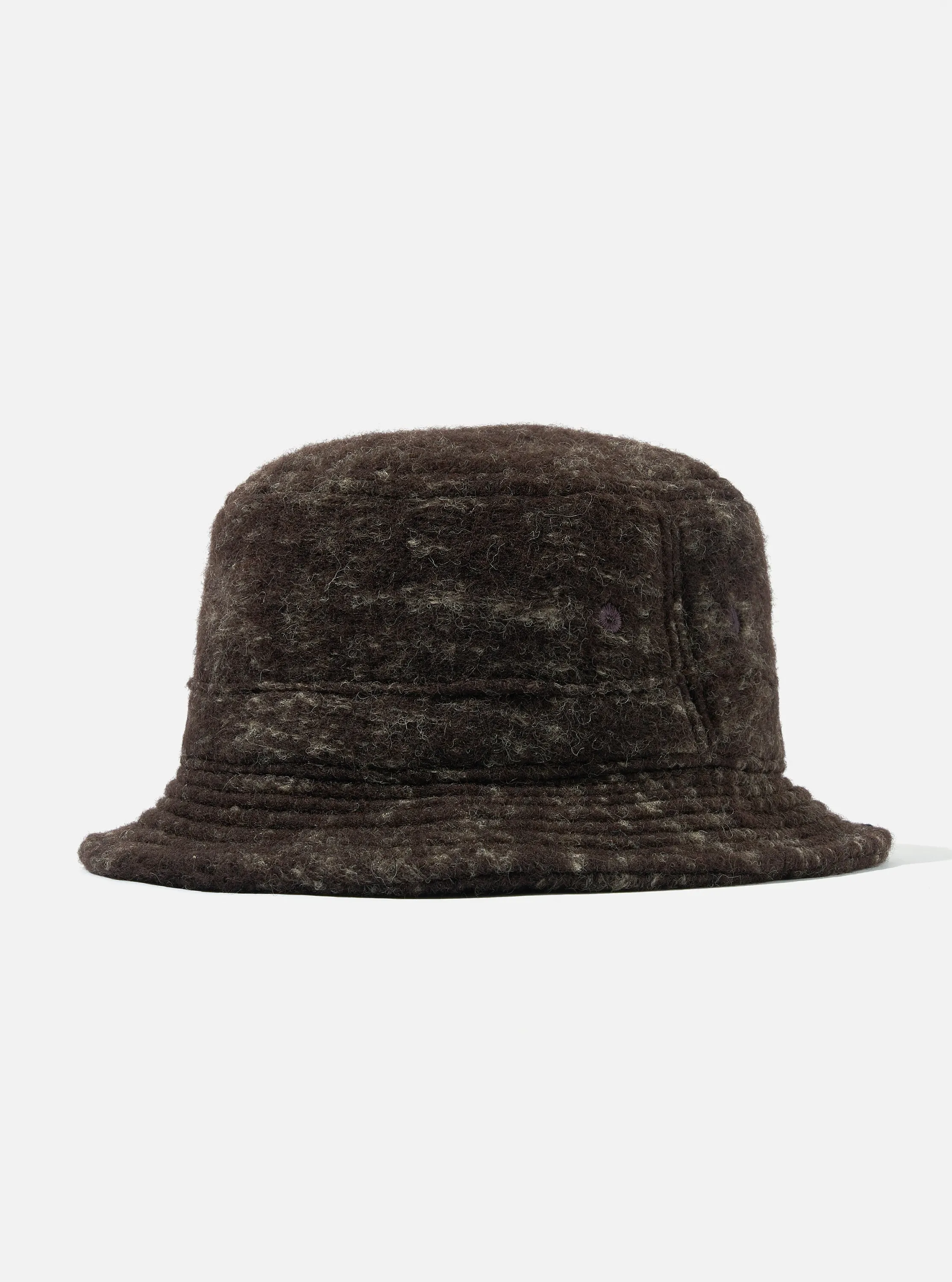 Universal Works Bucket Hat in Brown Marble Fleece