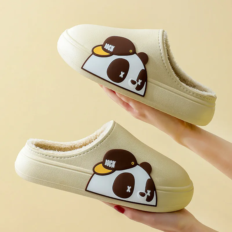 Women's Winter Plush Slippers Cartoon Pattern